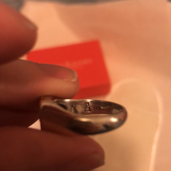 James Avery sterling silver and 14k gold Heart Cross ring sz7 w/ box and dustbag - Picture 4 of 4